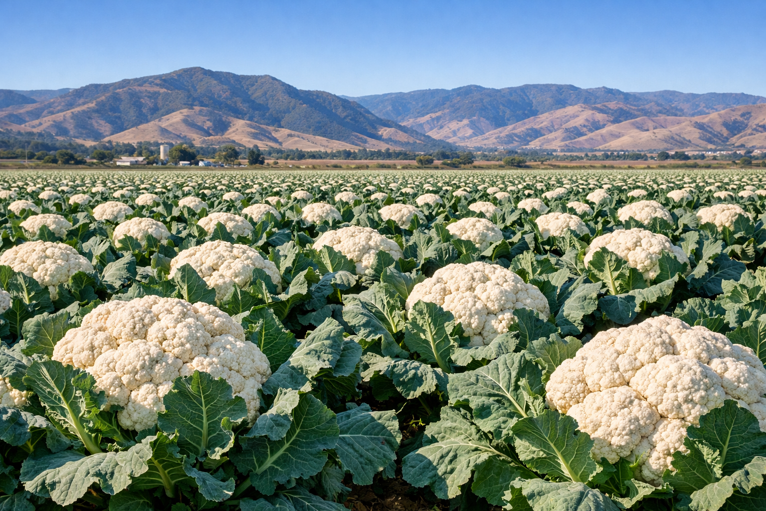 Cauliflower crop field