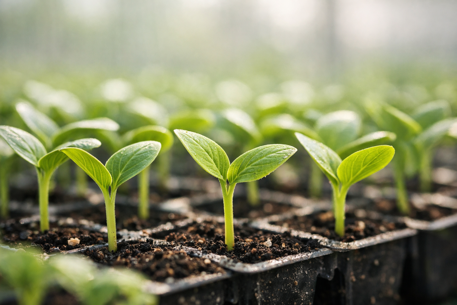 Seedlings in early growth stage