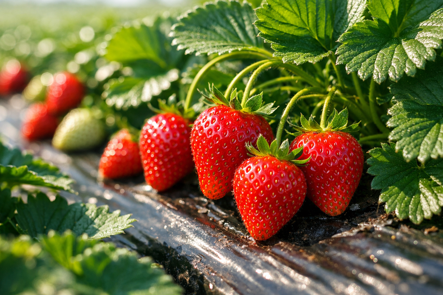 California strawberry field
